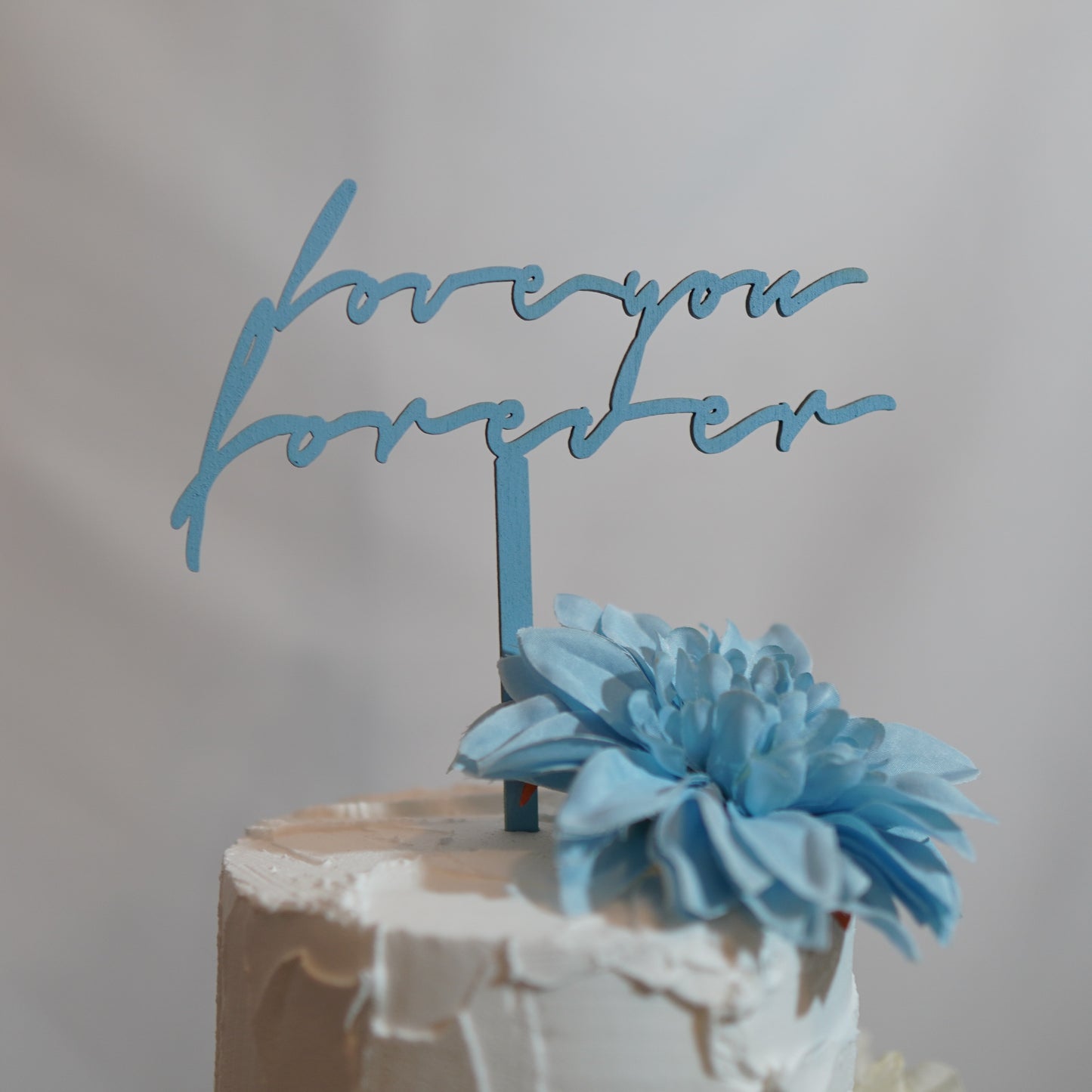 Love you forever - natural wood topper