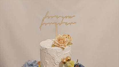 Love you forever - natural wood topper